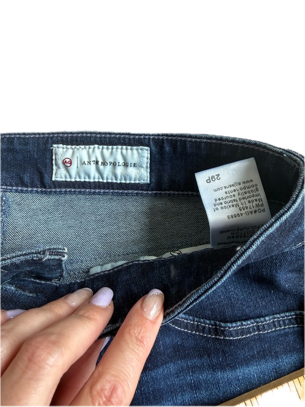 Anthropologie High Rise Slim Straight Stevie Ankle Petite Jeans - Picture 6 of 12
